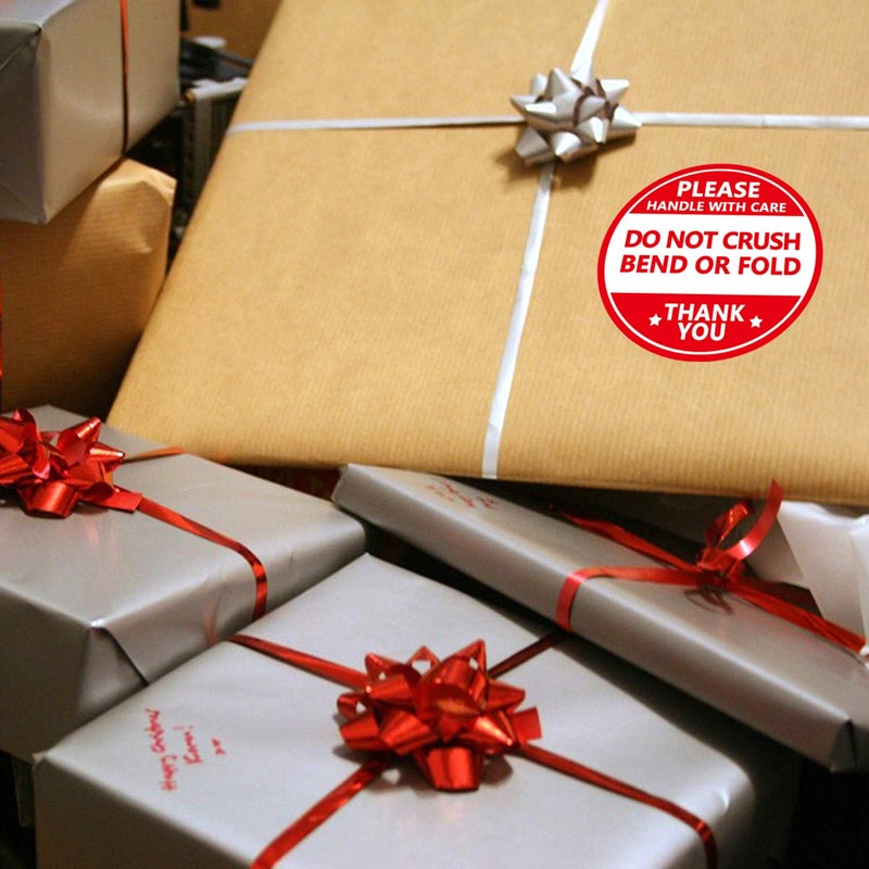 Besttile Do not Crush Bend or Fold Shipping Handling Stickers Labels,Shipping Warning Stickers for Package 2 Inch 500 Pcs Per Roll - Image 5